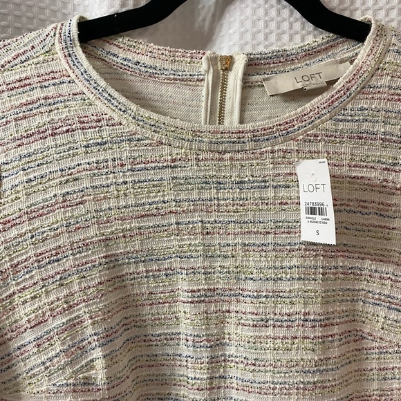 NWT LOFT Puff Sleeve Dress - Picture 3 of 6